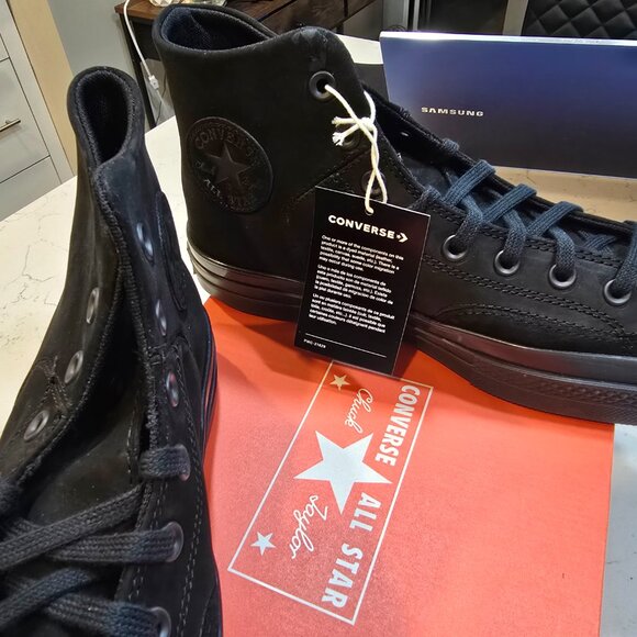 Converse Chuck Taylor 70 Marquis Hi Suede Triple BLACK A09441C Shoe Mens Sz 10 - Picture 3 of 12